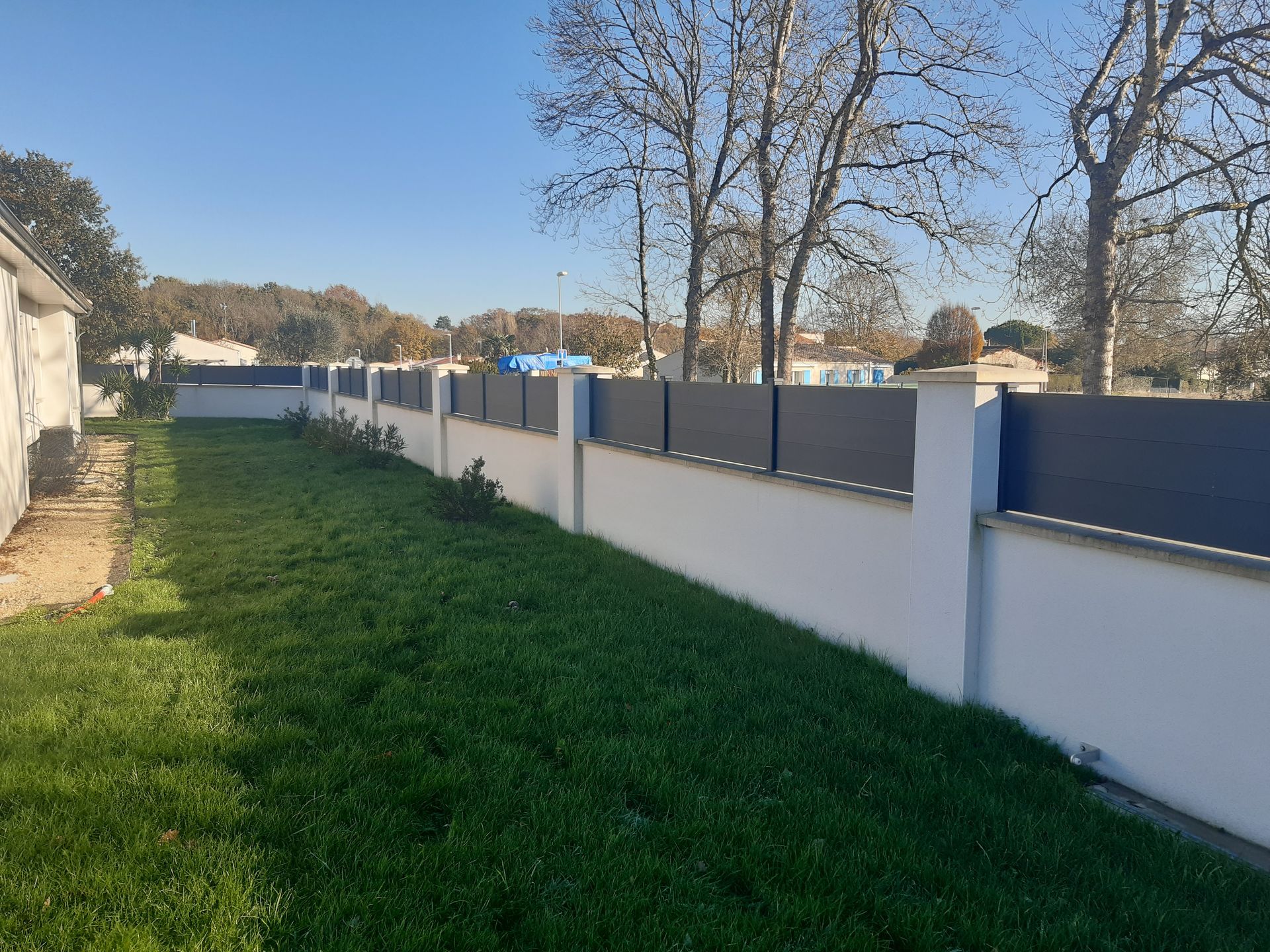 Clôture en parpaings