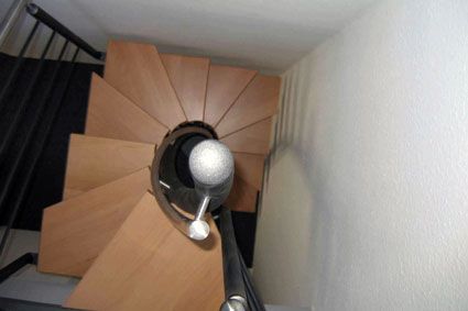 Maßgeschneiderte Wendeltreppe Detailansicht