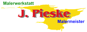 Ein gelb-rotes Logo für J. Pieske Malermeister