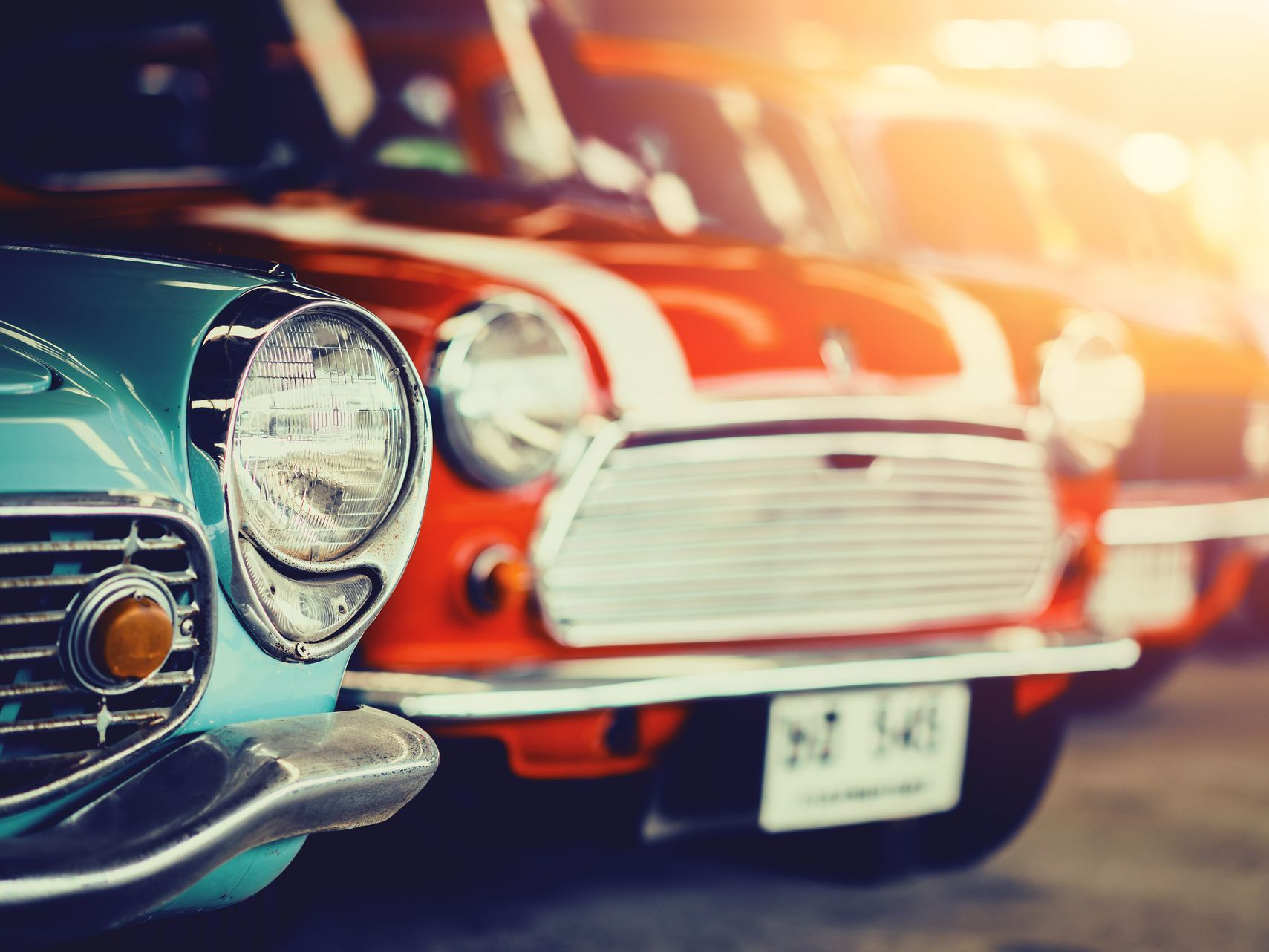 Un véhicule de collection rouge