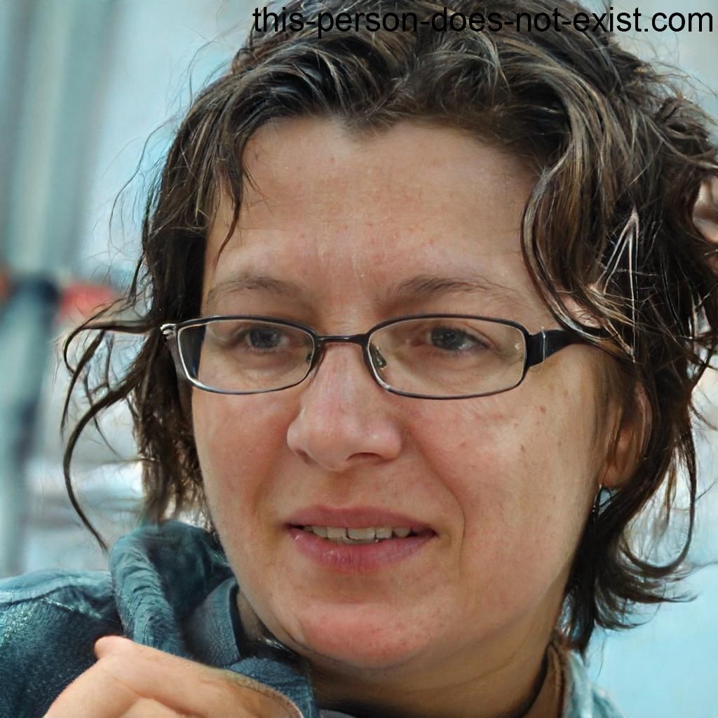 Un primer plano de una mujer con gafas y un suéter.