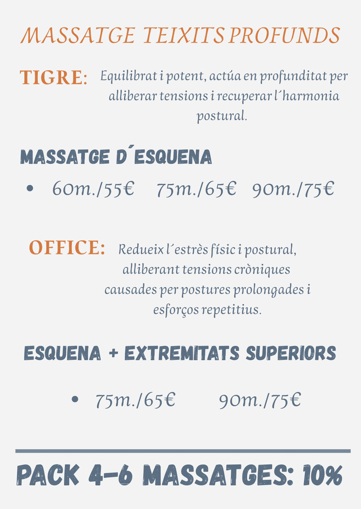 Un folleto de masajes moran en un idioma extranjero