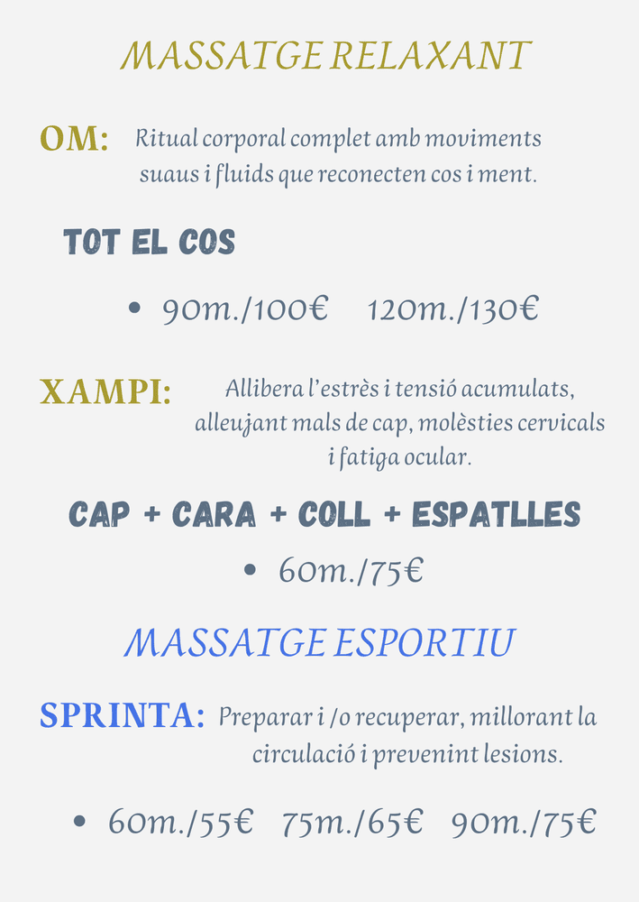 Un anuncio de masajes para moran en español.