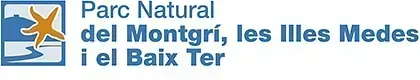 A logo for parque natural del montgri y el bajo ter