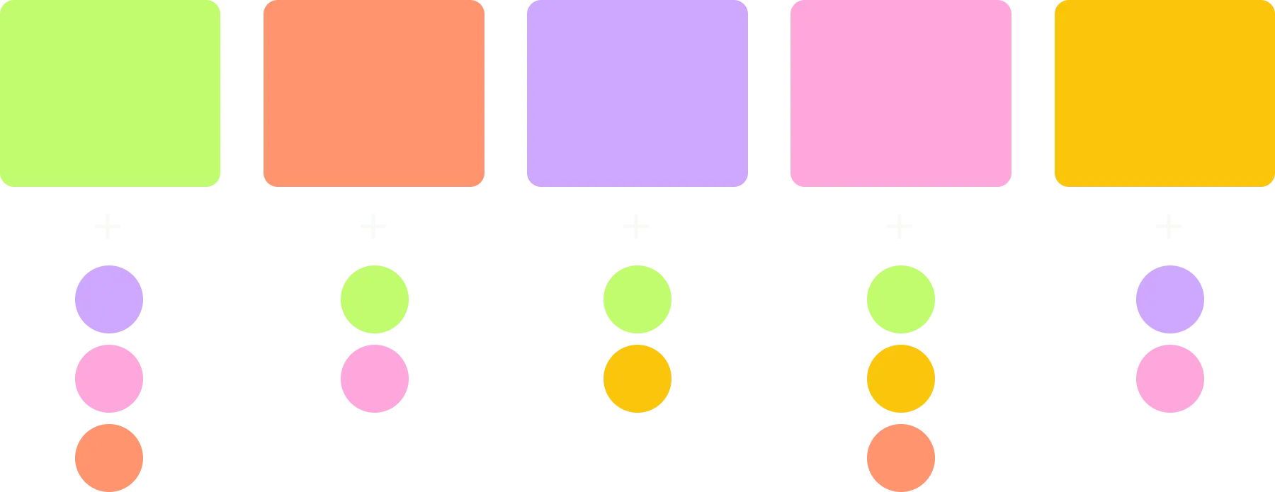 combinaciones posibles con los colores corporativos