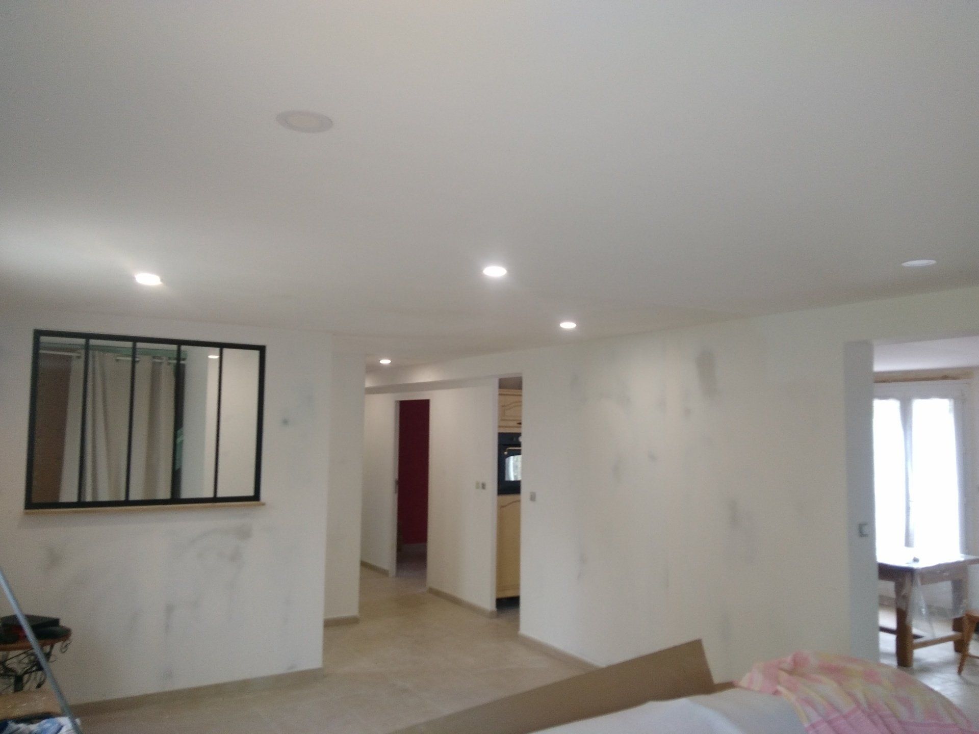 Salon avant la mise en peinture