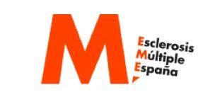Logotipo de Esclerosis Múltiple España con una gran «M» naranja y texto negro