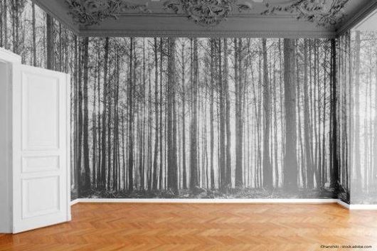 Leerer Raum mit gemalten Wänden