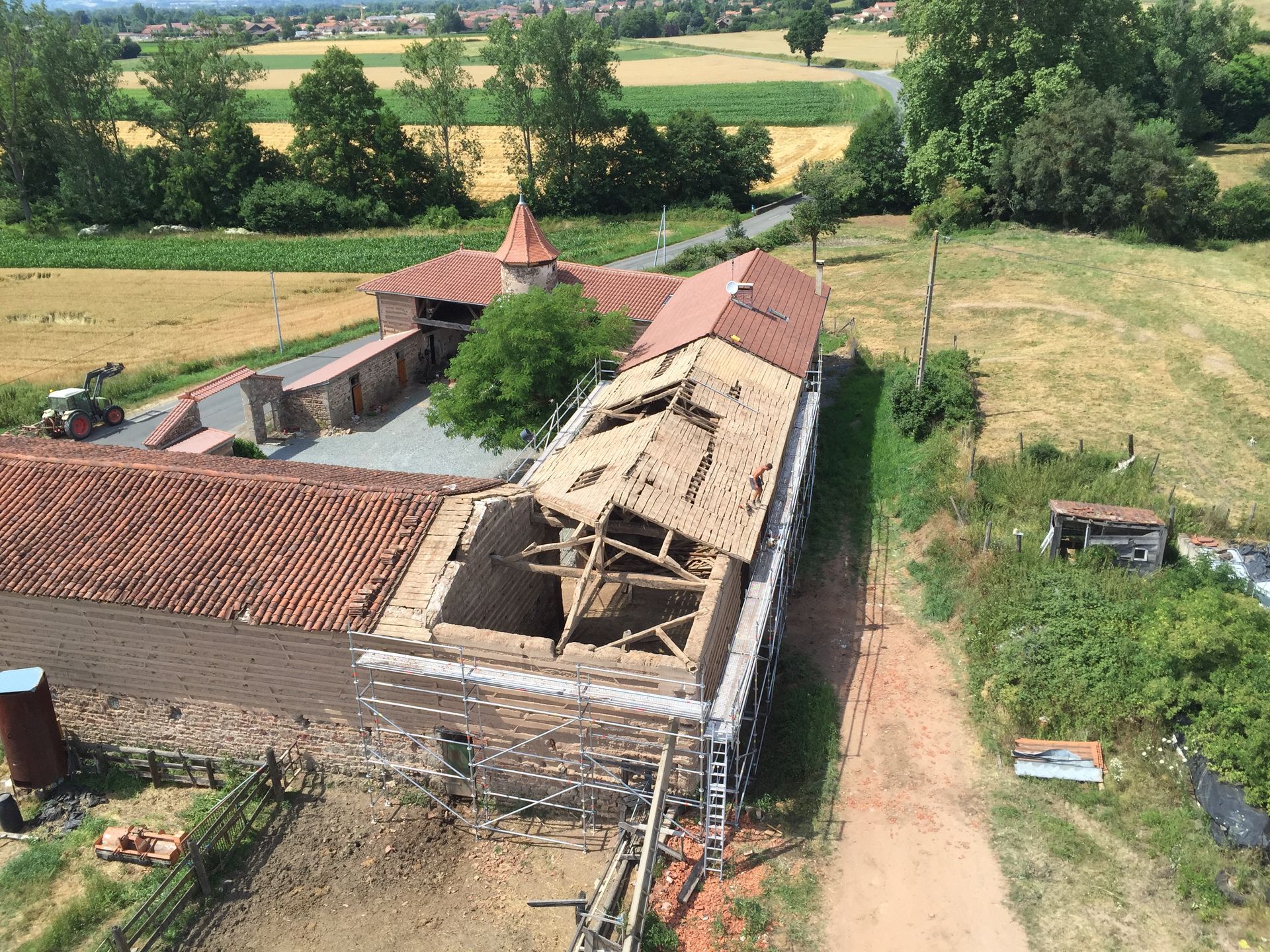 Rénovation complète d'une toiture à Feurs
