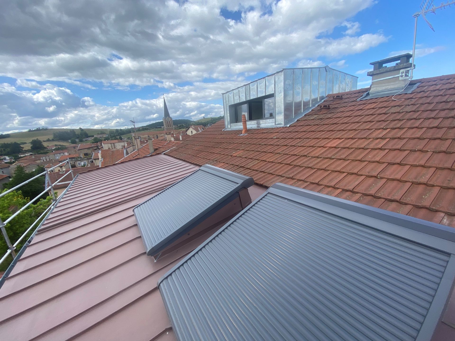 Zinguerie réalisée à Bussières