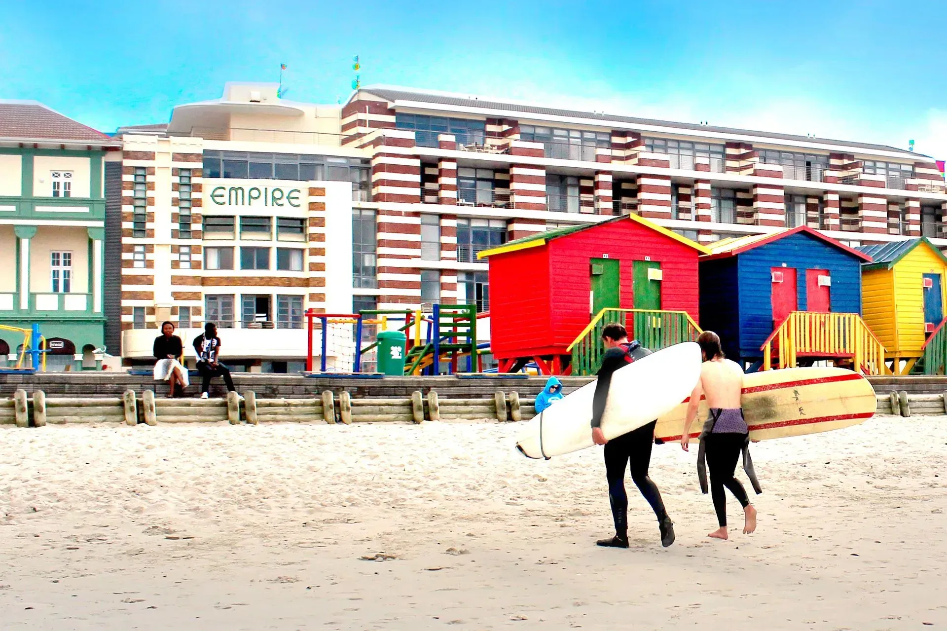 surfers corner at muizenberg beach is a great place to learn to surf