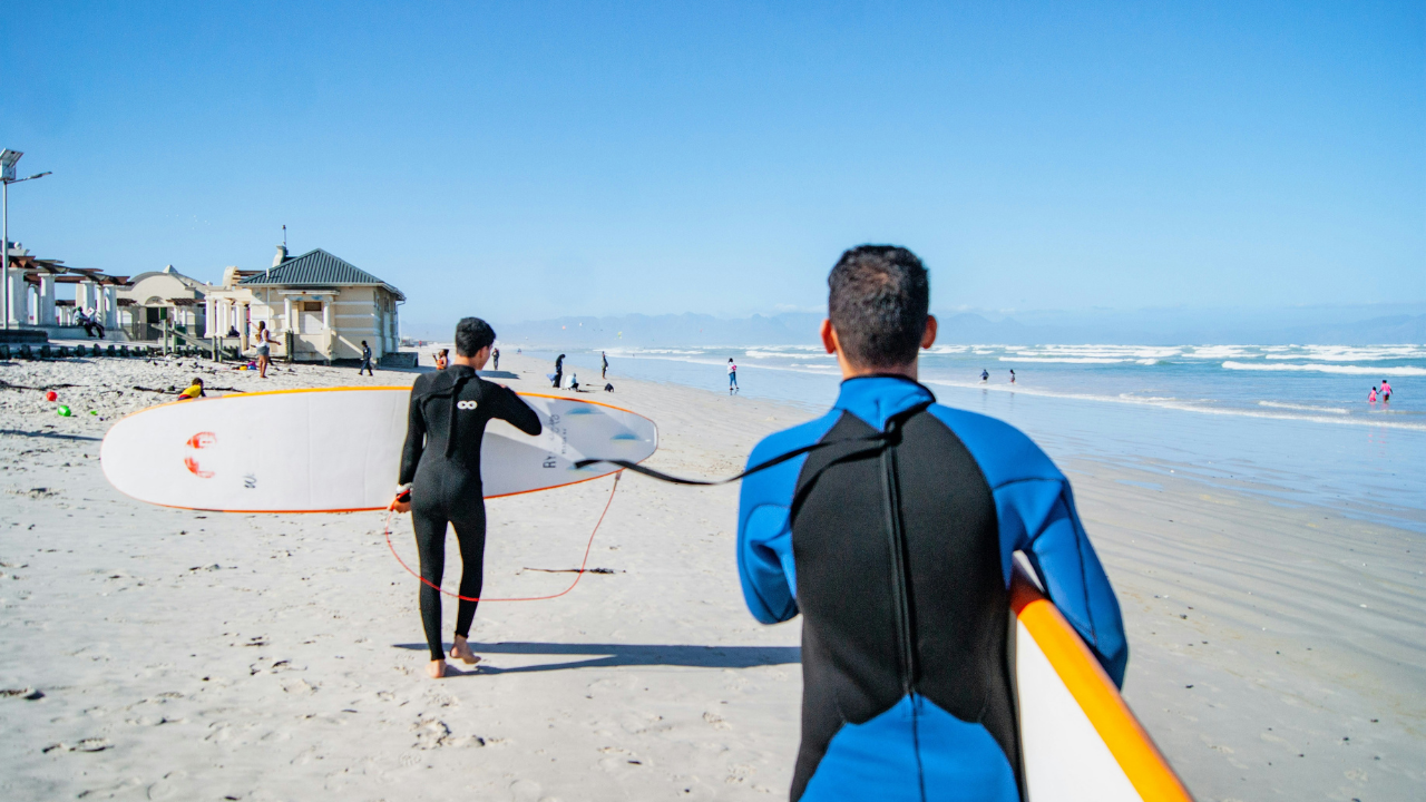 surfers corner at muizenberg beach is a great place to learn to surf
