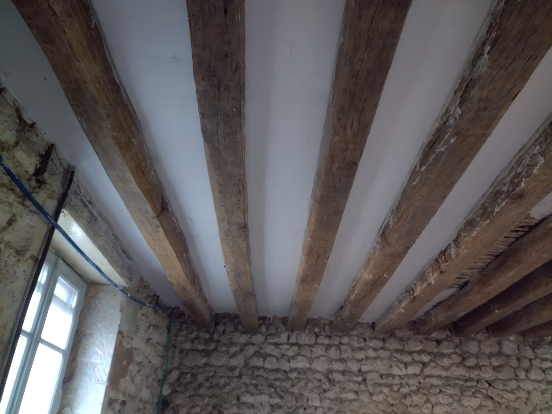Plafond avec des portes en bois
