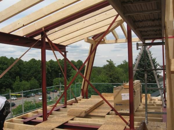 Terrassenüberdachung im Bau