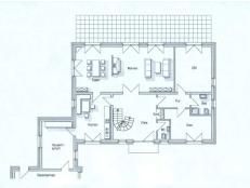 Grundriss eines großen Einfamilienhauses
