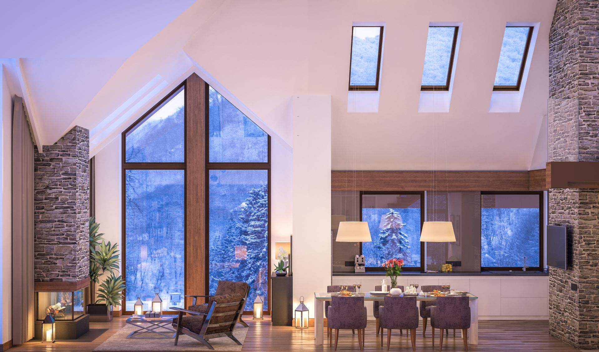 gemütlich und in Szene gesetztes Wohnzimmer