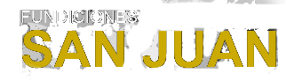 "SAN JUAN" en letras doradas con "FUNDICIONES" encima en gris.