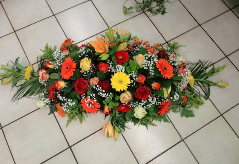 Gerbe de fleurs pour une tombe