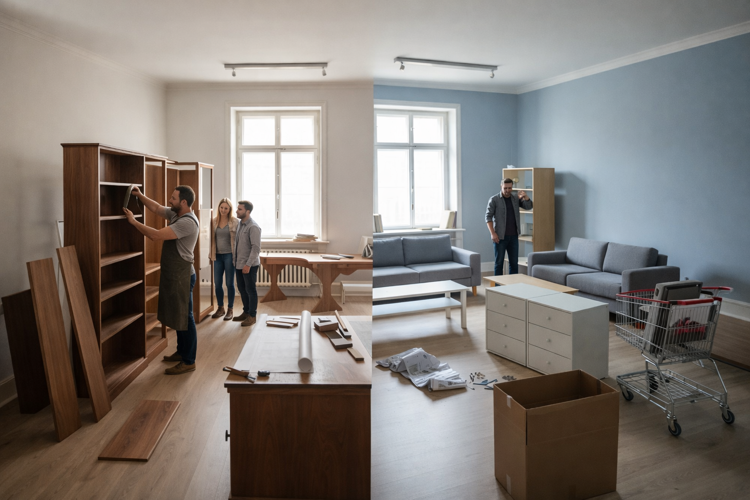 muebles a medida o muebles de tienda