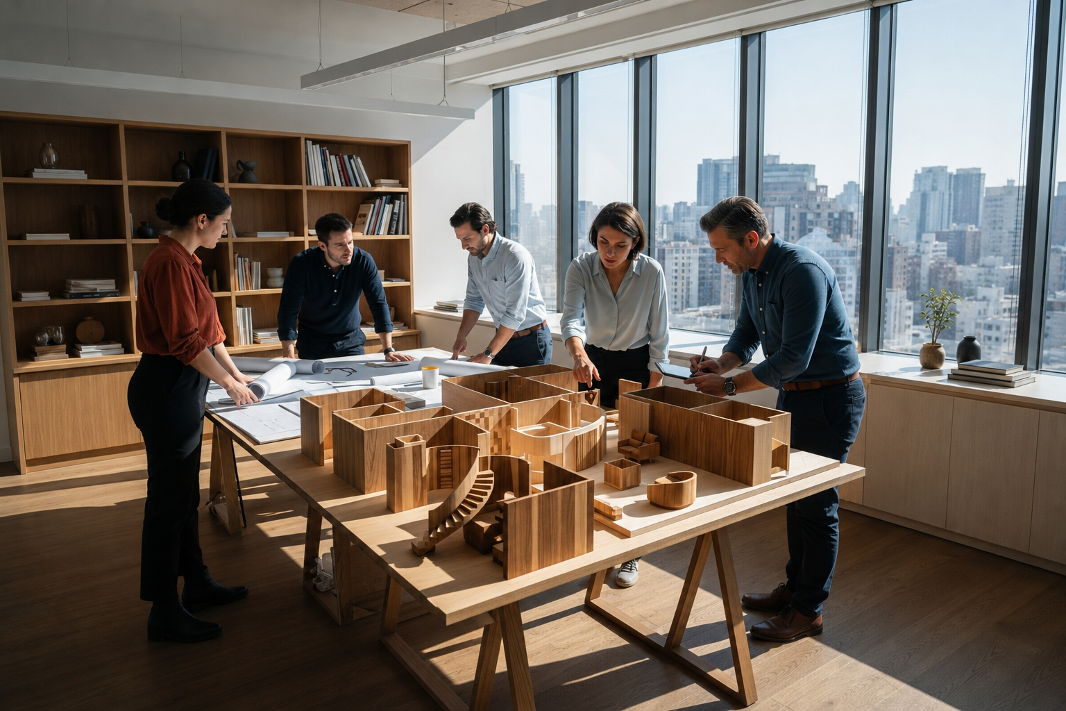 madera en la arquitectura de interiores