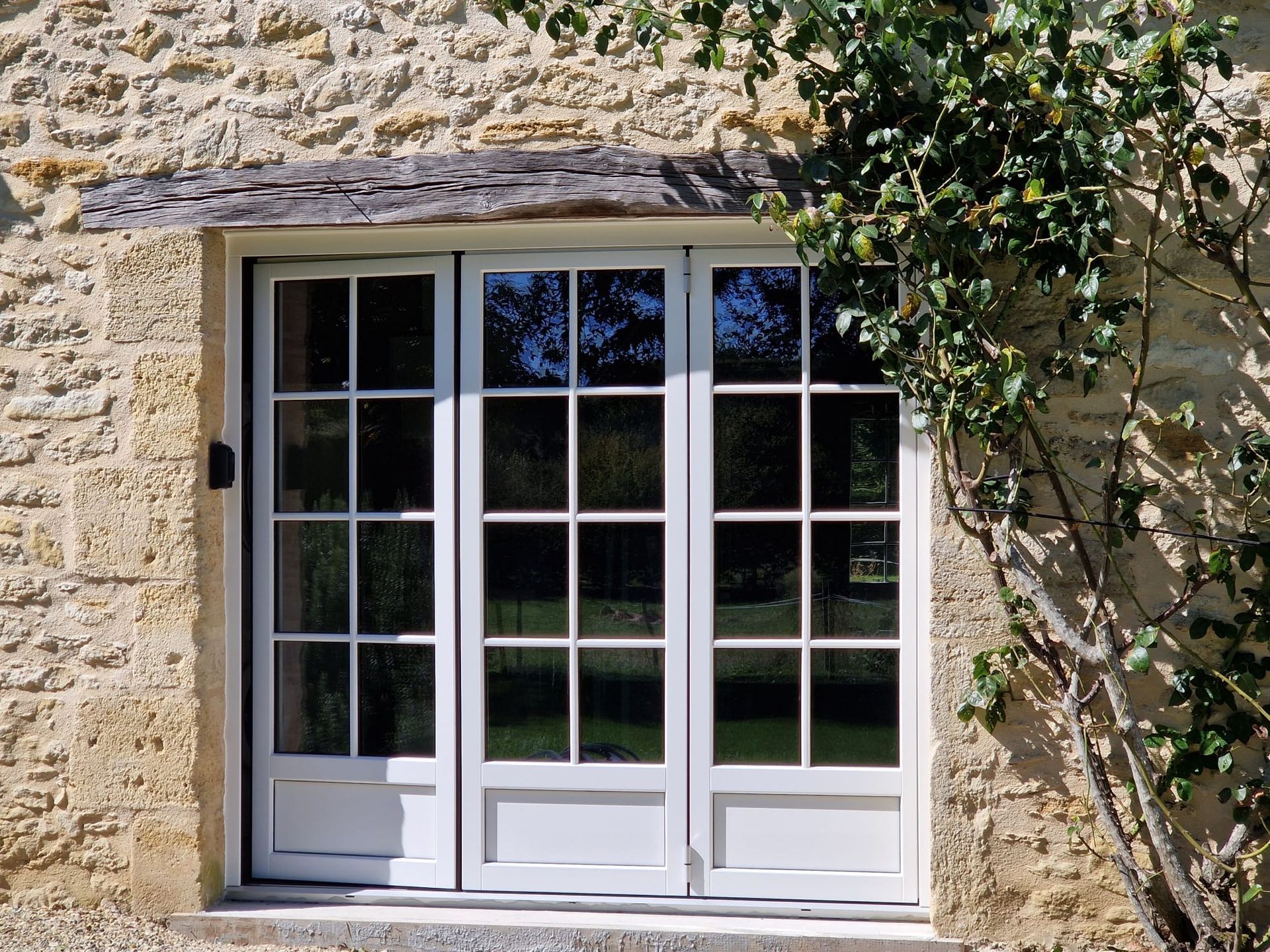 Baie accordéon blanche Solarlux