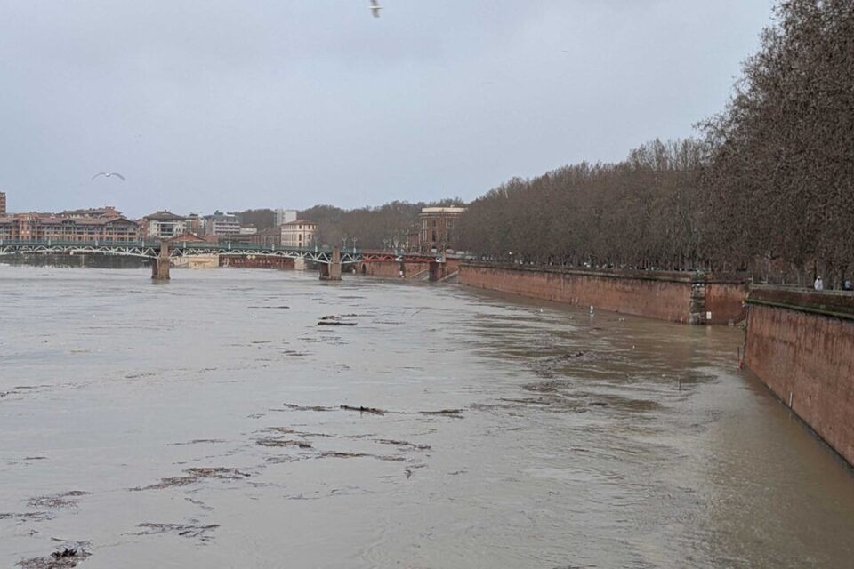 Inondations Quai de la Daurade, Toulouse 2026