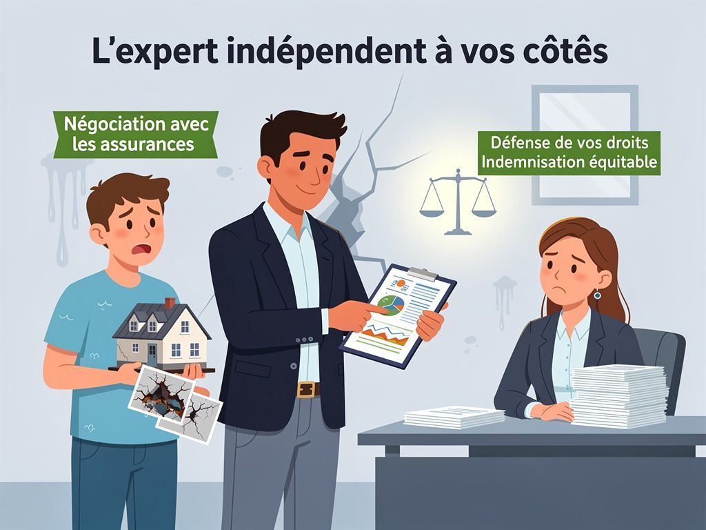 Expert bâtiment défendant les intérêts de ses clients face aux assurances