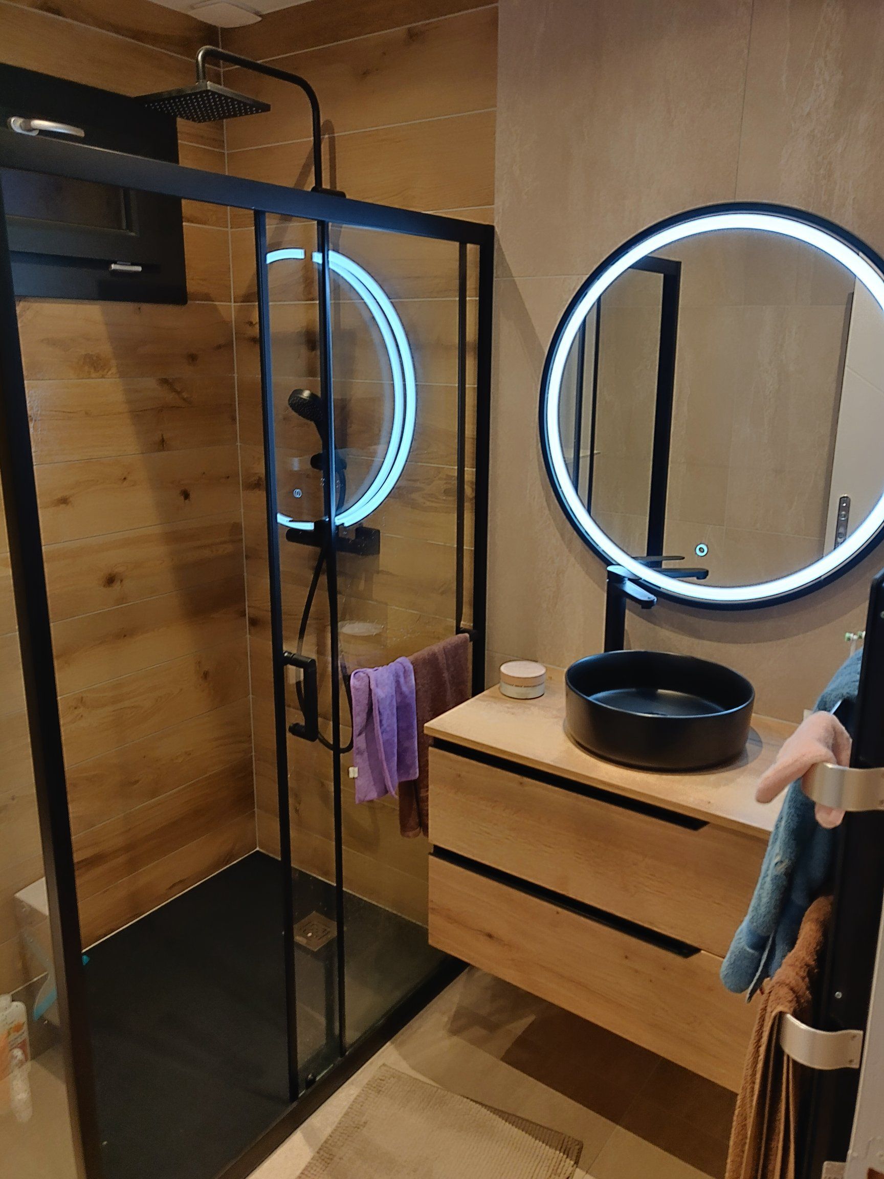 Rénovation de salle de bains bois