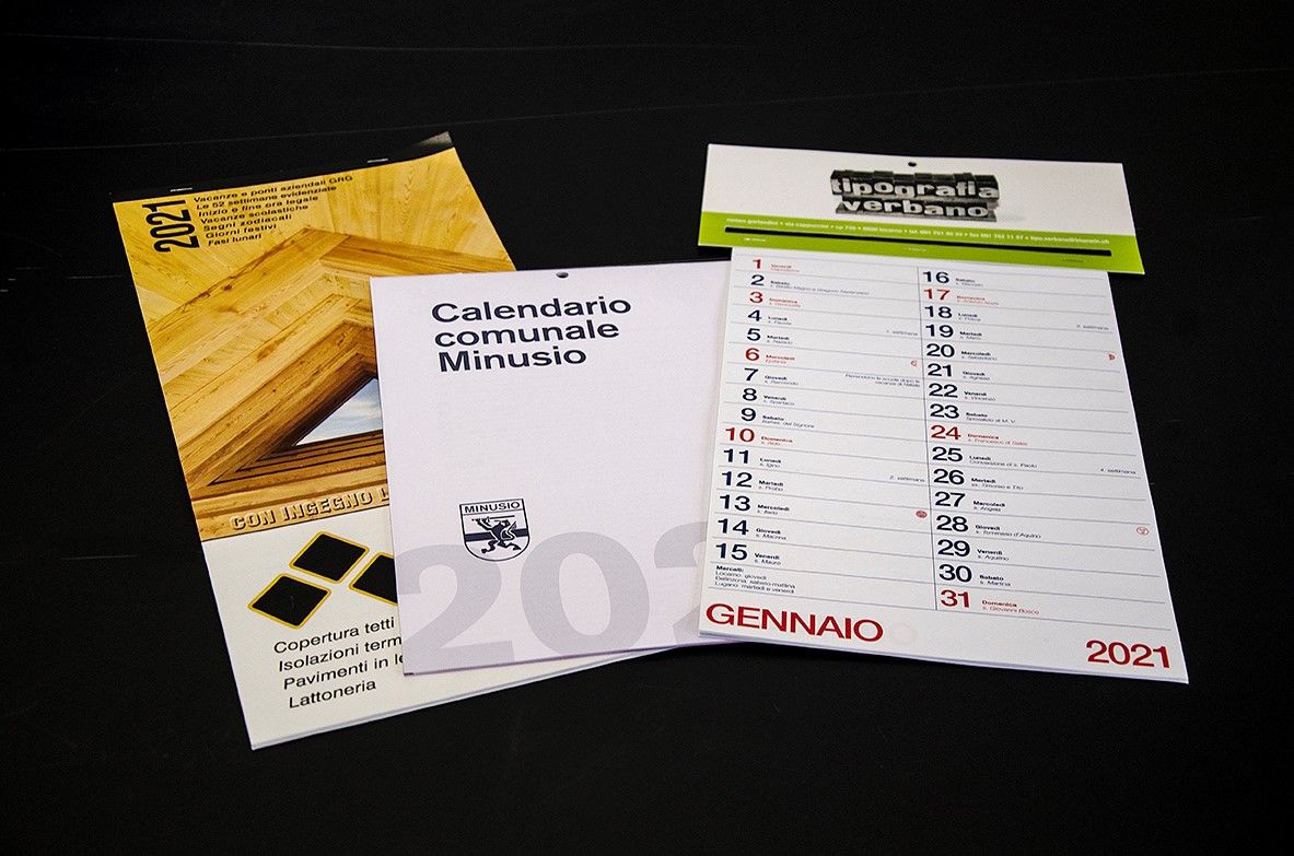 Calendari personalizzati Locarno - Tipografia Verbano