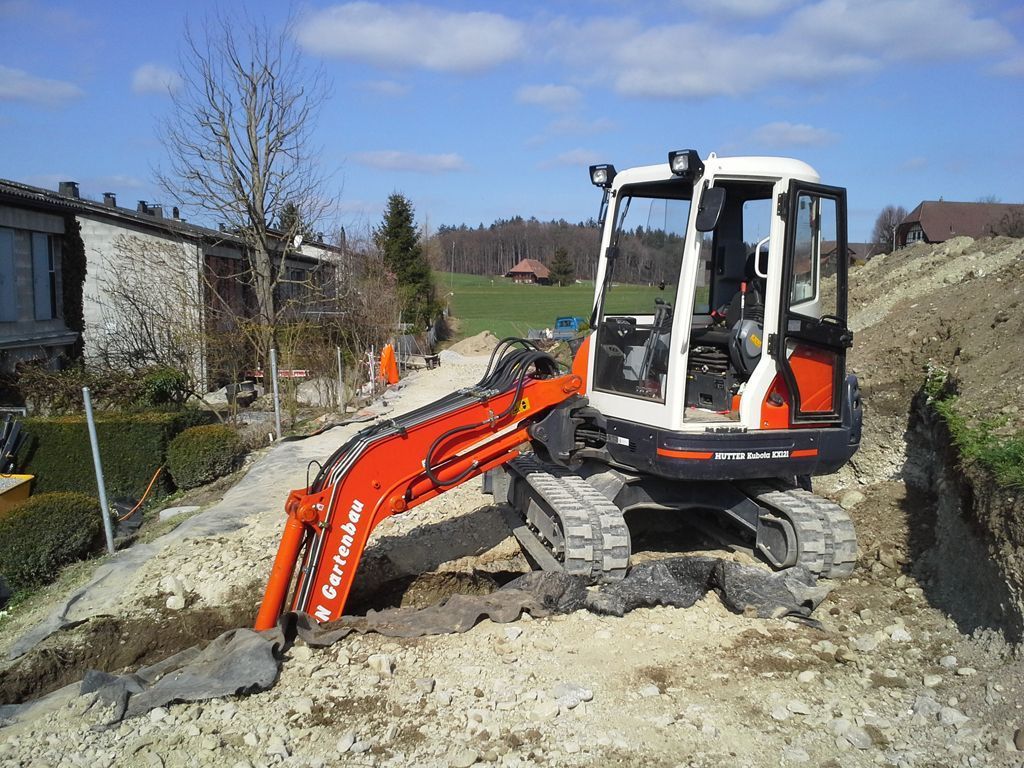 Grabarbeiten für Erdsondenleitung