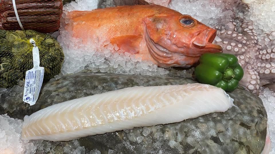 Verschiedene Meeresfrüchte liegen auf Eis.