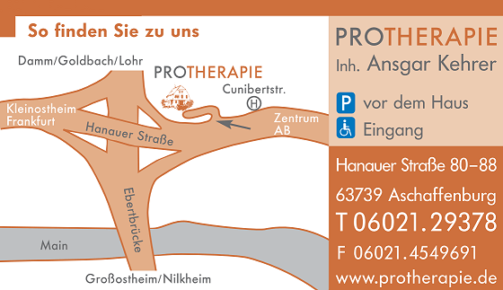 Protherapie Ansgar Kehrer, Aschaffenburg, Anfahrtsplan