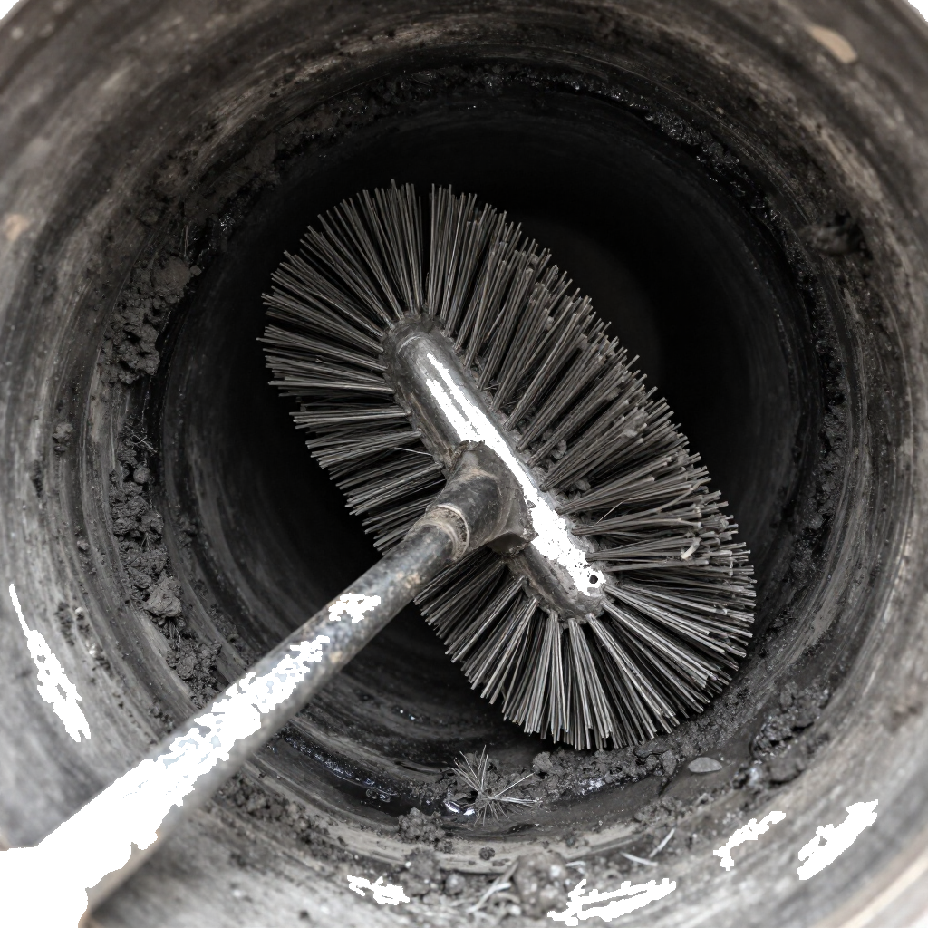 Un hérisson dans un conduit encrassé.