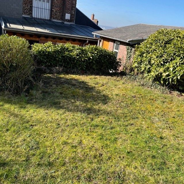 Emplacement pour la création d'une terrasse en pavés