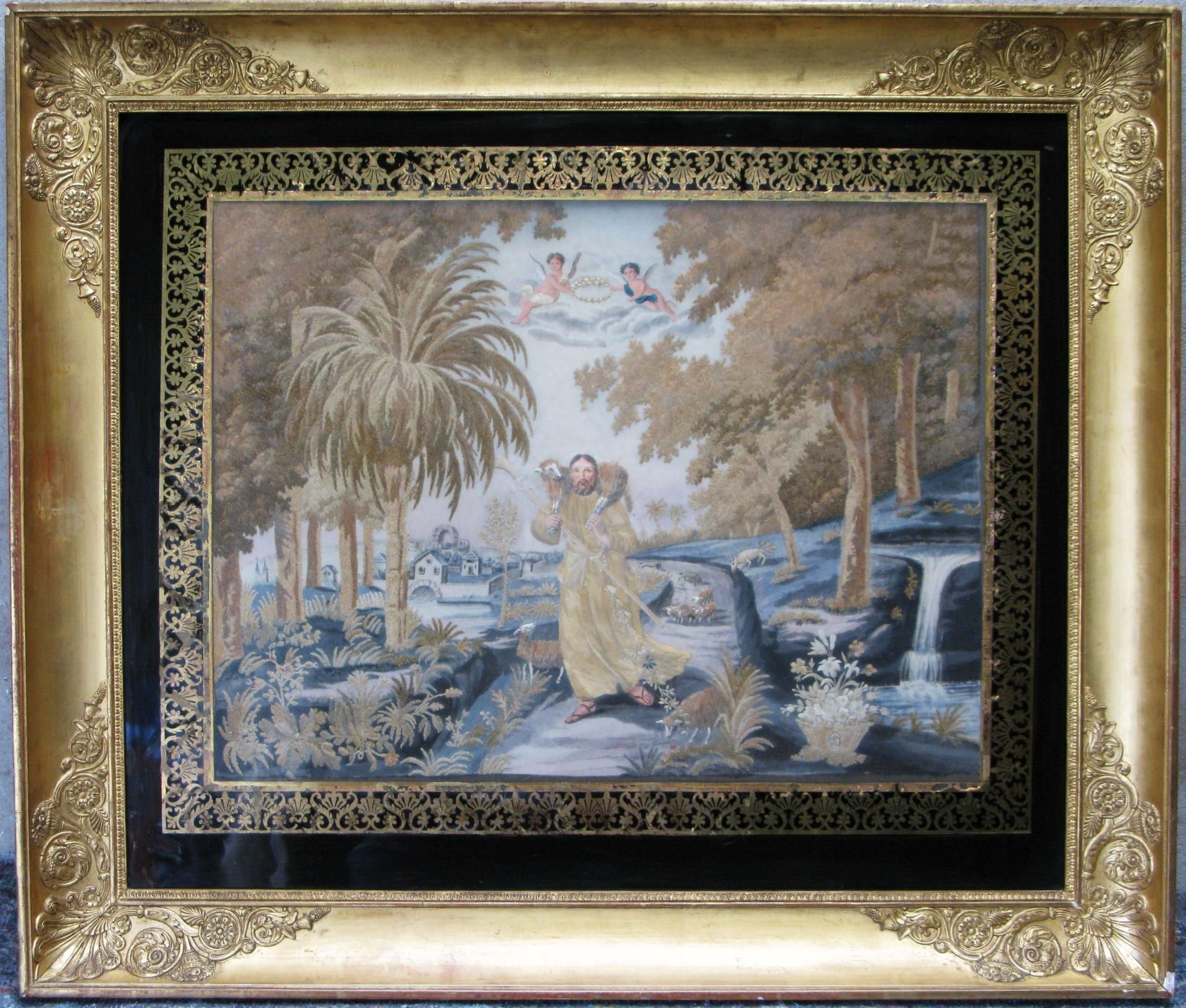 Tableau avec cadre doré