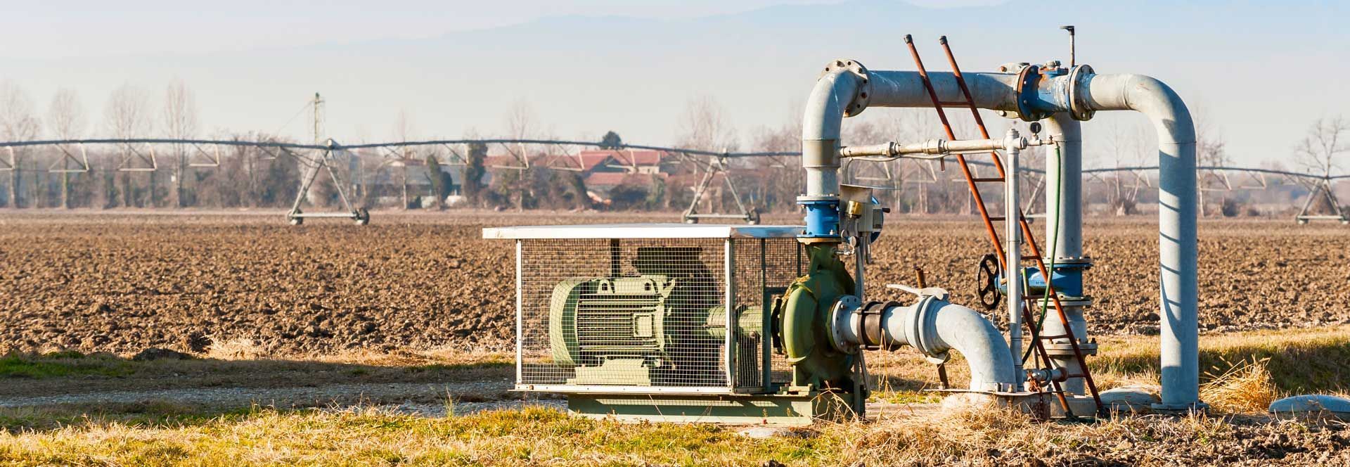 Une pompe pour l'irragation d'une parcelle agricole