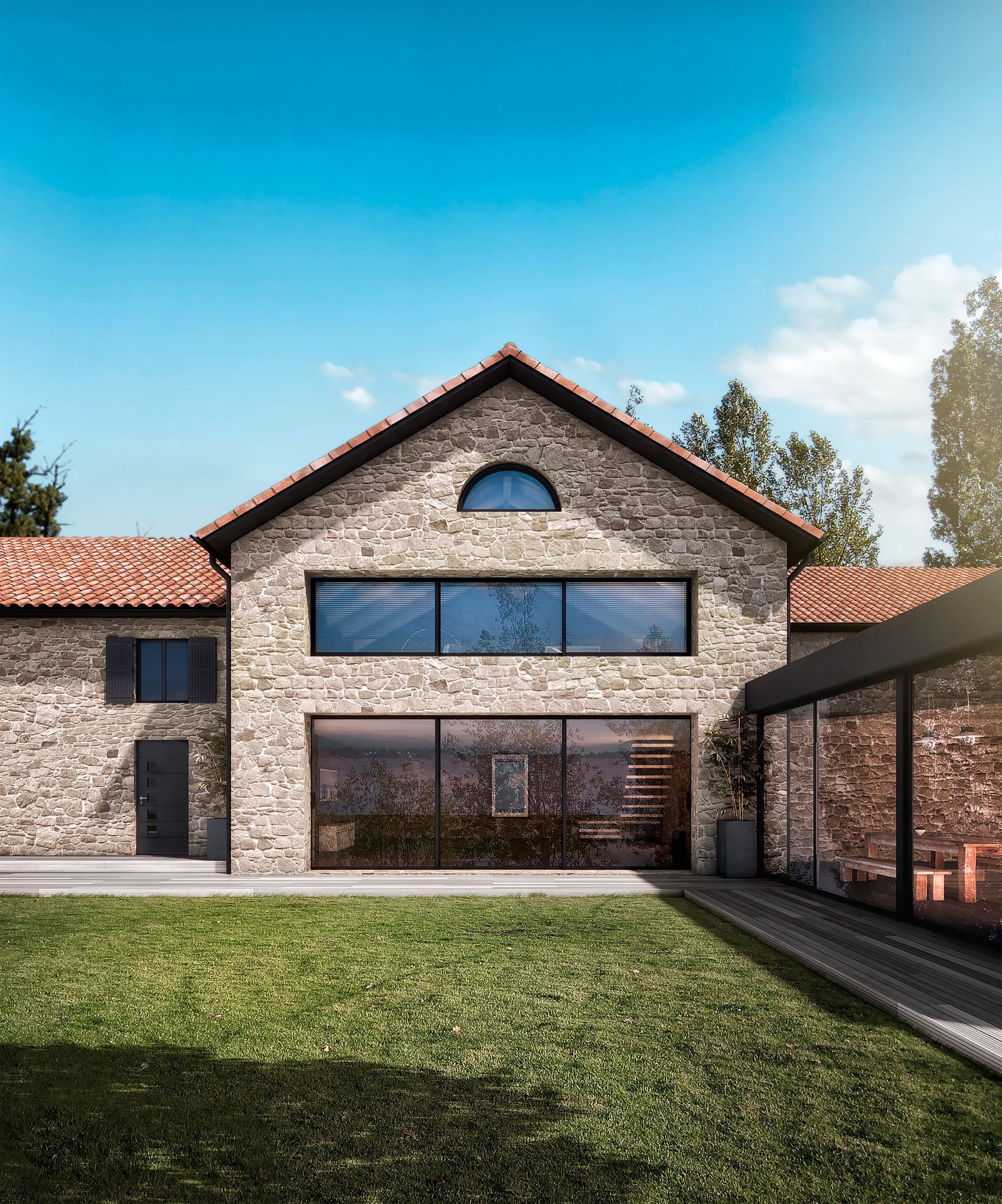 Maison rénovée avec un jardin