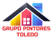 Logotipo de Grupo Pintores Toledo: silueta de casa con interior multicolor; texto rojo debajo.