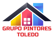 Logotipo de Grupo Pintores Toledo: silueta de casa con interior multicolor; texto rojo debajo.