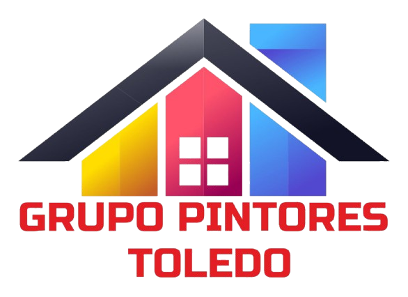 Logotipo de Grupo Pintores Toledo: silueta de casa con interior multicolor; texto rojo debajo.