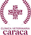 Un logotipo para la clínica veterinaria caraca con una cruz y una corona de laurel.
