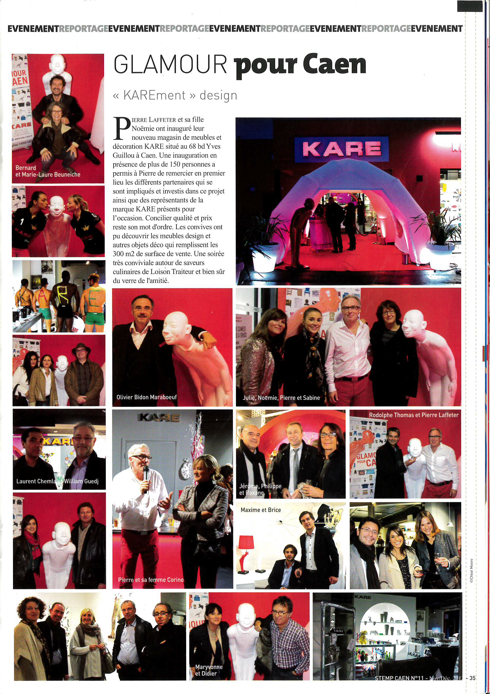 Article de presse pour le magasin KARE.