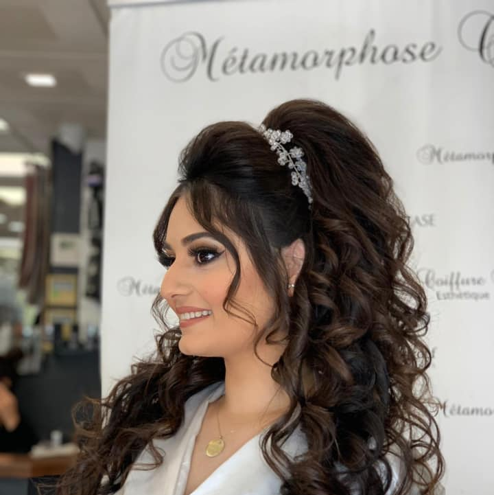 Coiffure mariée avec diadème