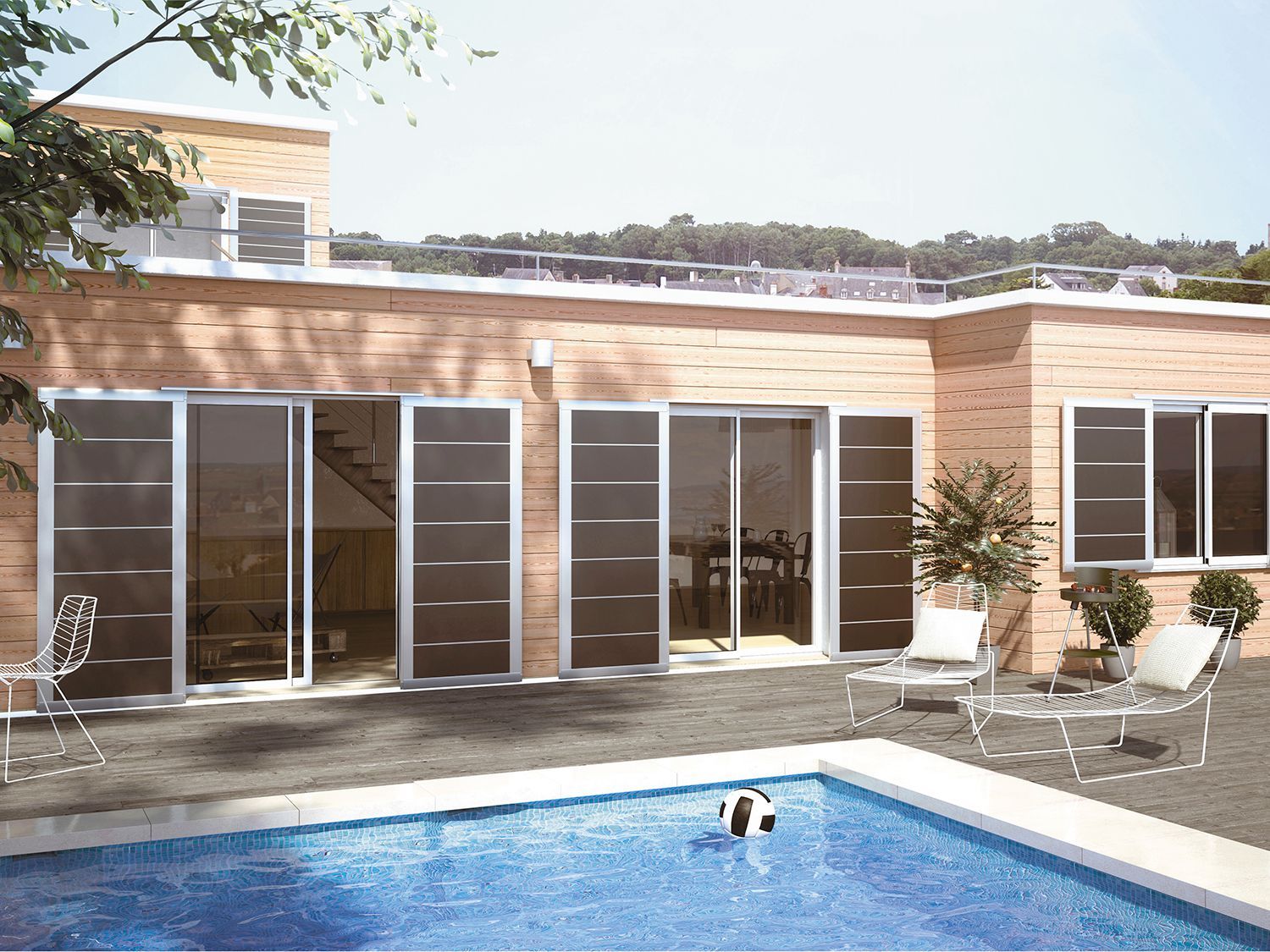 grand volet en verre