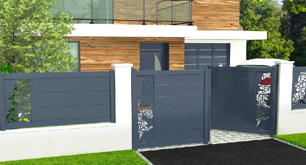 Portail d'une maison en bois