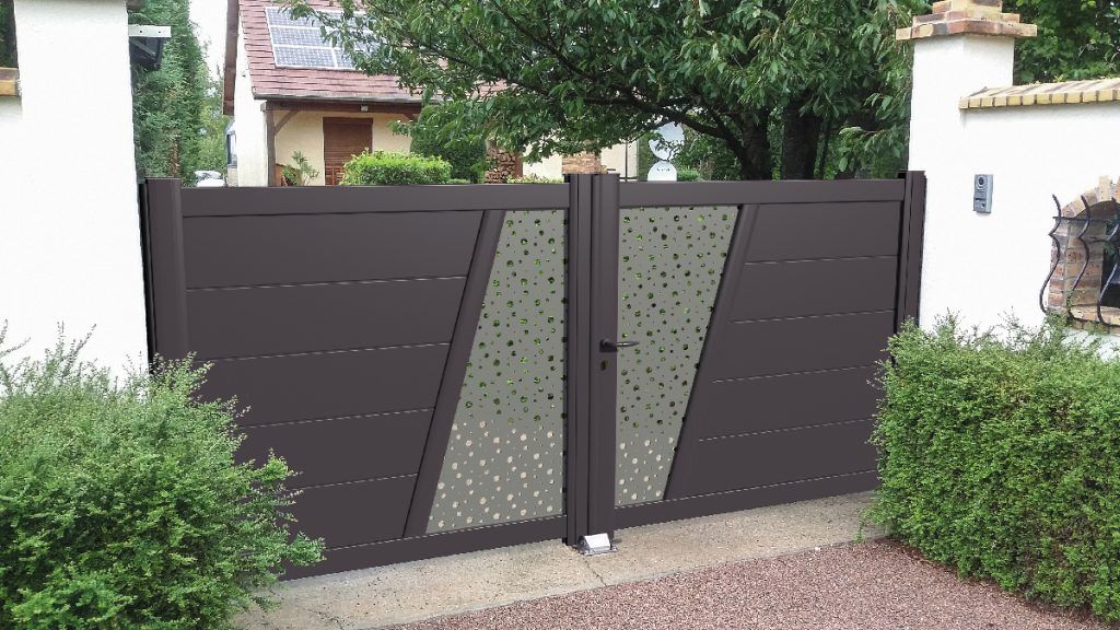 Portail marron design