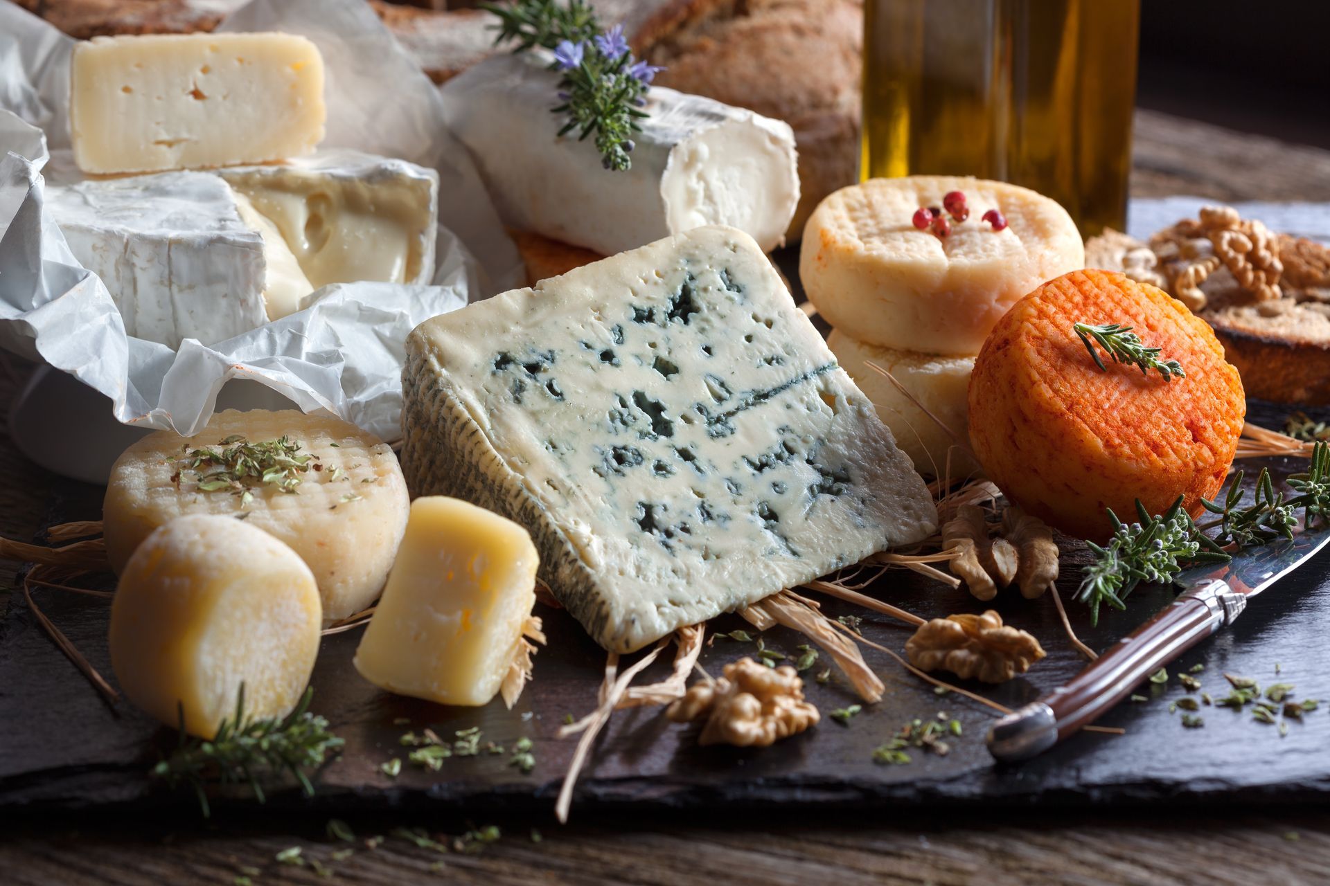 Plateau de fromages variés