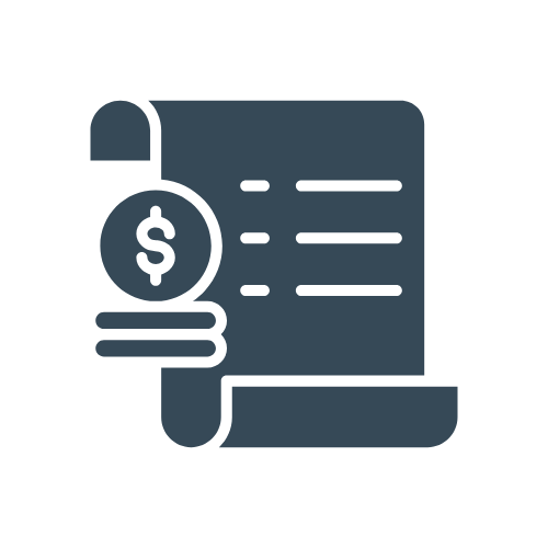 Symbol für Rechnung und Kostenübersicht, steht für transparente Fulfillment-Kosten, faire Abrechnung und klare Preisstruktur.