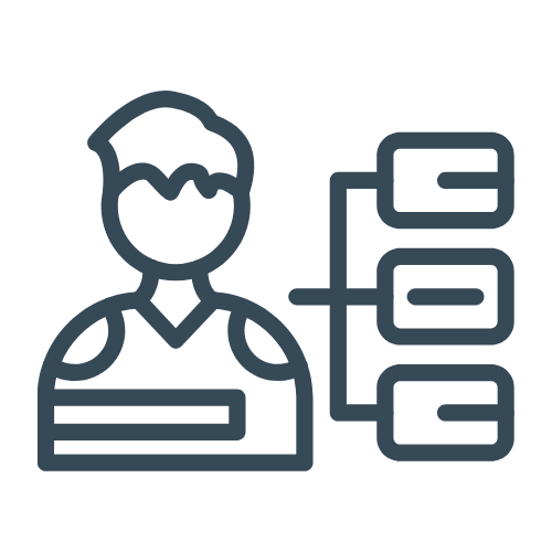 Person mit verbundenen Prozessbausteinen, symbolisiert individuelle Anforderungen, Sonderfälle und flexible Fulfillment-Lösungen nach Kundenwunsch.