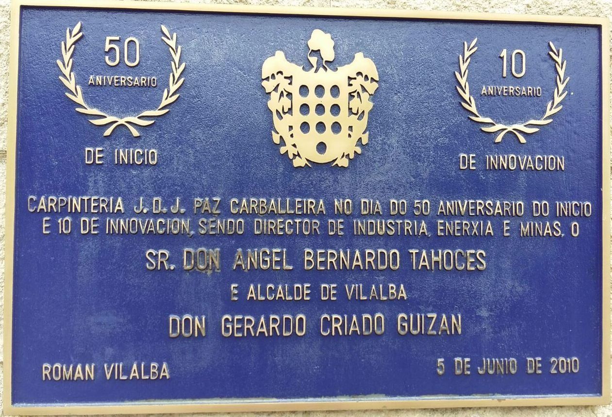 Una placa que dice don gerardo criado guizan